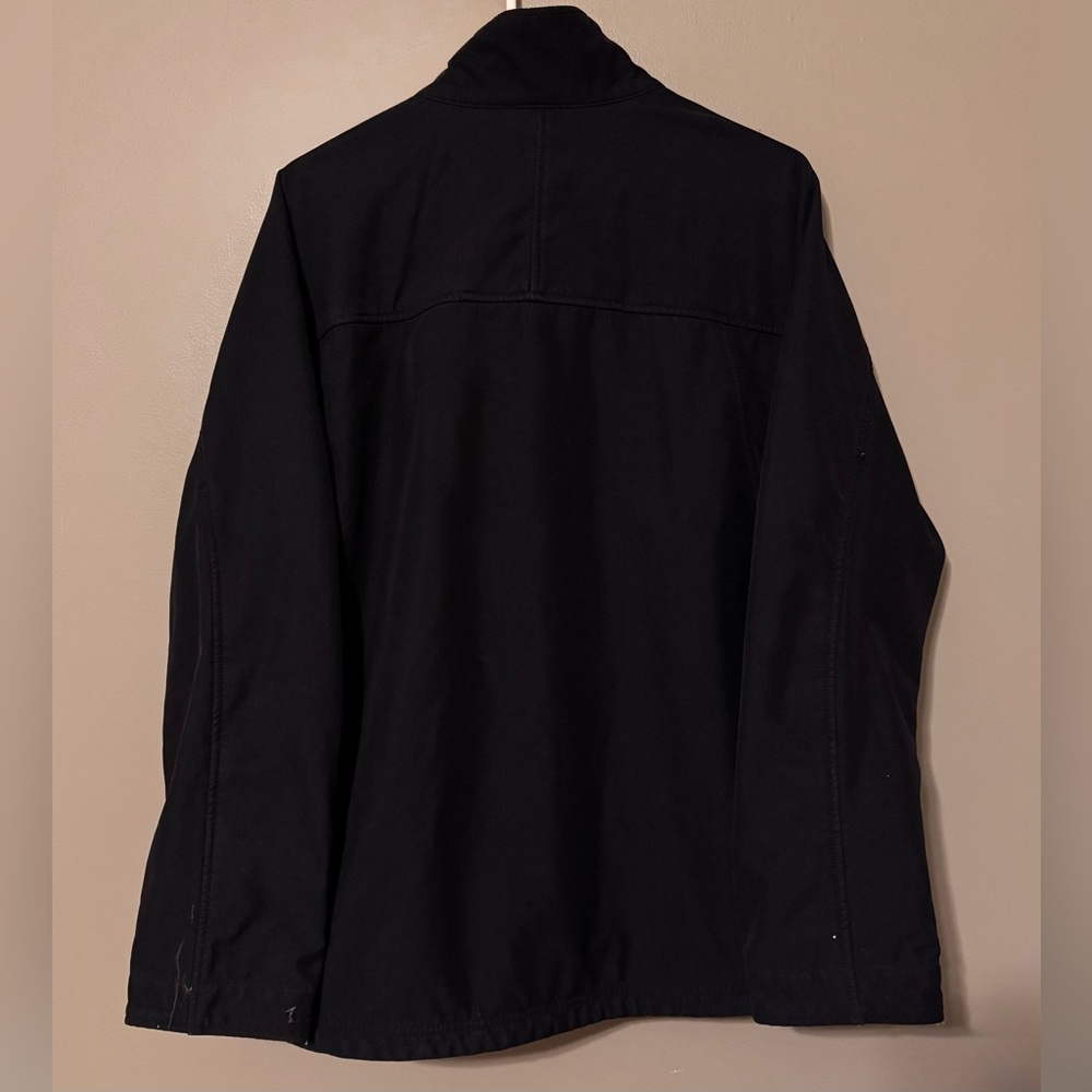 Carhartt J176 All Black Fleece Lined Full Zip Jacket Coat Workwear Men’s Medium - Picture 3 of 4